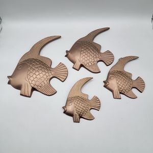 Nautica Wall Decor Set of 4 Metal Fish